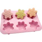 Haicheng Shop Pembe Stil 1 Adet Çiçek Şekilli Silikon Dıy El Yapımı Sabun Mum Kalıbı Kek Kalıbı Malzemeleri 6 Delik El Sanatları El Yapımı Sabun Kalıbı Kar Çiçeği Yeni (Yurt Dışından) - Mum Yapımı - Renkli