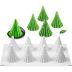 Haicheng Shop Resim Stili Olarak 8 Kavite Noel Ağacı Şekilli Silikon Kek Kalıbı Mum Kalıbı Kurabiye 3D Pişirme Araçları Mum Yapımı (Yurt Dışından) - Renkli