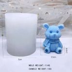 Haicheng Shop RS1-936 Stili 3D Sevimli Ayı Mum Kalıp Silikon Yaratıcılık Fondan Yapma Kalıp Yaratıcı Kek Dekorasyon Kalıp Kurabiye Jöle Çikolata Kalıpları (Yurt Dışından) - mum yapımı - Renkli