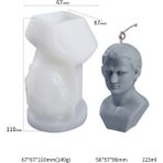 Haicheng Shop Rx-59 Stili 3D Kapalı Göz Kız Aromaterapi Mum Kalıbı Dıy Gül Insan Vücudu Mum Yapımı Sabun Relicone Kalıp El Sanatları Ev Dekor (Yurt Dışından) - Renkli