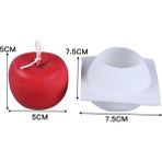 Haicheng Shop Silikon Kalıp Stili Elma Mumları Kalıp Noel Arifesi Hediyeleri Noel Partisi Dekorasyonu Elma Şekli Silikon Sabun Kalıpları Kek Mousse Kalıp Için (Yurt Dışından) - Mum Yapımı - Renkli