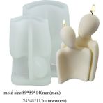 Haicheng Shop Sx-Rx-67 Stili Yaratıcı Mum Silikon Kalıp 3D Çift Aile Soyut Insan Şekli Aroma Mum Yapımı Balmumu Kalıpları Sabun Kalıp Ev Süsleme Dekor (Yurt Dışından) - Renkli