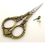 Haicheng Shop Tavus Kuşu Mavisi Stili Avrupa Retro Oyma Terzilik Veya Dikiş Makası Antika Eski Paslanmaz Çelik Veya Terzi Iğne Oyaları (Yurt Dışından) - Renkli