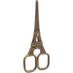 Haicheng Shop Yeşil Bronz Tarzı Vintage Eyfel Kulesi Terzi Ya Da Antik El Sanatları Nakış Kırpma Ya Da Dikiş Makası Nakış Iğne Oya Ya Da (Yurt Dışından) - Renkli