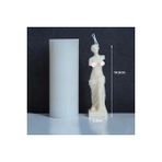 Haicheng Shop Yuvarlak Kalıp Stili Sanat Vücut Mum Kalıp Kadın Mum Silikon Kalıp Koku Insan Şekilli Venüs Tanrıça Mum Yapımı Balmumu Alçı Kalıp El Yapımı (Yurt Dışından) - Renkli