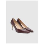 Haidee Hakiki Deri Bordo Kadın Stiletto