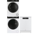 Haier 3'lü Beyaz Eşya Seti (HW100-B14959NU1 ÇAMAŞIR-HD110-A2959E-TR Kurutma-Xf 6B2M3PW Bulaşık)