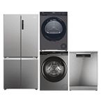 Haier 4'lü Beyaz Eşya Seti (hcr5919enmp-hw90-b14939s8-hd90-a2939re-xf 4a4m4px) inox