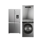 Haier Beyaz Eşya Seti Inox (hcw58f18ewmp-hw90-b14939s8-xf 4a4m4px) Gri