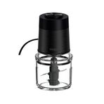 Haier I-Master Series 5 Mini Doğrayıcı, Güçlü 550 W, 2 Vitesli, Sebze Doğrayıcı, Kaymaz Taban, 0,5 L Cam Kase [Siyah]