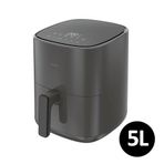 Haier yağsız fritöz, 6'sı 1 arada LED ekranlı hava fritözü, sıcak hava pişirme, kızartma, ızgara, buz çözme, 4 kişiye kadar 5L, gri