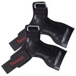 HAIMAYEE Power Grips, Çekiş Yardımcıları Vücut Geliştirme, Halter, Kuvvet Antrenmanı Antrenmanı Için Fitness Eldivenleri Erkekler Ve Kadınlar Için Deri Kulplar (HX-Siyah)