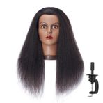 Hairlink%100 gerçek saç Afro manken kafası kuaför saç şekillendirme antrenman mankeni için ayaklı egzersiz başlığı (9926B0216)