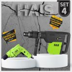 HAIS Darbesiz Matkap ve Kırıcı Delici Matkap (SET 4)