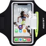 HAISSKY Cep Telefonu Ter Geçirmez Spor Bileklik Kulaklık Kılıflı iPhone 16 15 14 13 Pro Max/iPhone 11/11 Pro/XR/XS/X/8 Plus/7 Plus/8/7/6s, Huawei P20/P30 Pro/Mate 20 Xiaomi, LG için Kablo Bölmeli /