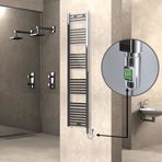 Haiti Düz Krom 300 Watt 400x1800 cm Termostatlı Elektrikli Havlupan