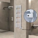 Haiti Elektrikli 600 Watt 400x1500 cm Düz Beyaz Thesis Termostatlı Havlupan