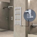 Haiti Elektrikli 600 Watt 500x1200 cm Düz Beyaz KTX3 Termostatlı Havlupan