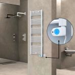 Haiti Elektrikli 600 Watt 500x1500 cm Düz Beyaz Musa Termostatlı Havlupan