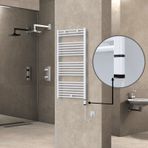 Haiti Elektrikli 600 Watt 600x1200 cm Düz Beyaz Oned On Off Termostatlı Sağ Havlupan