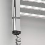 Haiti Elektrikli 600 Watt 600x1800 cm Düz Krom Oned On Off Termostatlı Sol Havlupan