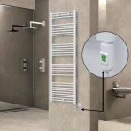 Haiti Elektrikli 900 Watt 600x1800 cm Düz Beyaz On Off Düğmeli Havlupan