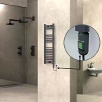 Haıtı Elektrikli Havlupan 300X1000 Düz Antrasit (Onoff Düğmeli) 300W