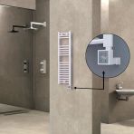 Haıtı Elektrikli Havlupan 300X1000 Düz Beyaz (Ktx3 Termostat) 300W