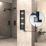 Haıtı Elektrikli Havlupan 300X1100 Düz Siyah (Ktx3 Termostat) 300W