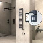 Haıtı Elektrikli Havlupan 300X1200 Düz Antrasit (Ktx4 Termostat) 300W Spiral Kablolu