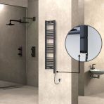 Haıtı Elektrikli Havlupan 300X1200 Düz Antrasit (Oned Onoff) Sağ 300W