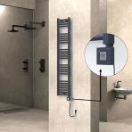 Haıtı Elektrikli Havlupan 300X1500 Düz Antrasit (Ktx1 Termostat) 600W Spiral Kablolu