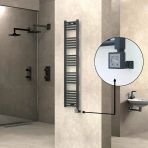 Haıtı Elektrikli Havlupan 300X1500 Düz Antrasit (Ktx3 Termostat) 600W