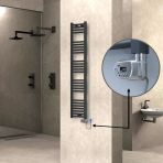 Haıtı Elektrikli Havlupan 300X1500 Düz Antrasit (Thesis Termostat) 600W