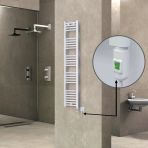 Haıtı Elektrikli Havlupan 300X1500 Düz Beyaz (Onoff Düğmeli) 600W