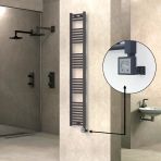 Haıtı Elektrikli Havlupan 300X1800 Düz Antrasit (Ktx3 Termostat) 600W