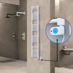 Haıtı Elektrikli Havlupan 300X1800 Düz Beyaz (Musa Termostat) 600W