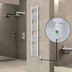 Haıtı Elektrikli Havlupan 300X1800 Düz Beyaz (Onoff Düğmeli) 600W
