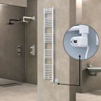 Haıtı Elektrikli Havlupan 300X1800 Düz Beyaz (Thesis Termostat) 600W