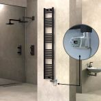 Haıtı Elektrikli Havlupan 300X1800 Düz Siyah (Thesis Termostat) 600W