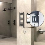 Haıtı Elektrikli Havlupan 300X800 Düz Antrasit (Ktx4 Termostat) 200W Spiral Kablolu
