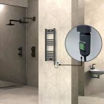 Haıtı Elektrikli Havlupan 300X800 Düz Antrasit (Onoff Düğmeli) 200W