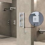 Haıtı Elektrikli Havlupan 300X800 Düz Beyaz (Ktx1 Termostat) 200W Spiral Kablolu