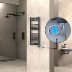 Haıtı Elektrikli Havlupan 400X1000 Düz Antrasit (Musa Termostat) 300W
