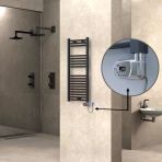 Haıtı Elektrikli Havlupan 400X1000 Düz Antrasit (Thesis Termostat) 300W