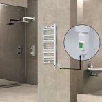 Haıtı Elektrikli Havlupan 400X1000 Düz Beyaz (Onoff Düğmeli) 300W