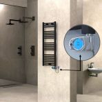 Haıtı Elektrikli Havlupan 400X1100 Düz Siyah (Musa Termostat) 600W