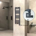 Haıtı Elektrikli Havlupan 400X1200 Düz Antrasit (Ktx1 Termostat) 600W