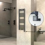 Haıtı Elektrikli Havlupan 400X1200 Düz Antrasit (Ktx3 Termostat) 600W