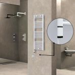 Haıtı Elektrikli Havlupan 400X1200 Düz Beyaz (Oned Onoff) Sol 300W
